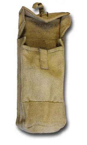 1937 PATTERN BASIC AMMO POUCH (BRASS FITTINGS, STRAP OPENING, POST-WAR DATES)