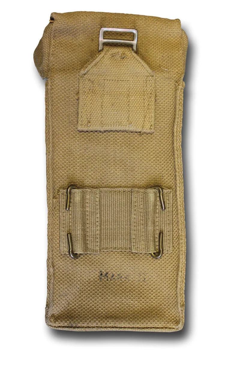 1937 PATTERN BASIC AMMO POUCH (WWII DATED, PRESS STUD, BRASS FITTINGS)