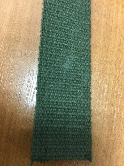 1" GREEN COTTON WEBBING