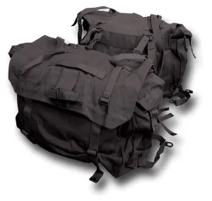 BLACK CANVAS MOTORCYCLE PANNIERS GRADE 1