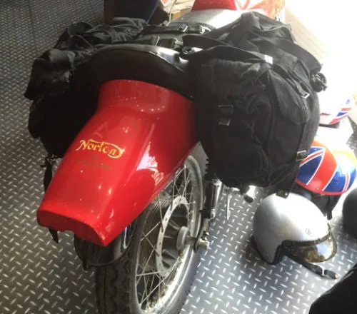 BLACK CANVAS MOTORCYCLE PANNIERS GRADE 1