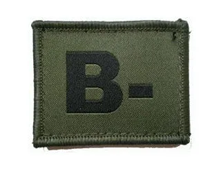 BLOOD GROUP PATCH/BADGE