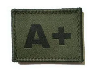 BLOOD GROUP PATCH/BADGE