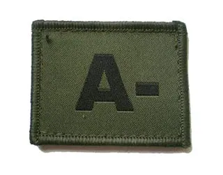 BLOOD GROUP PATCH/BADGE