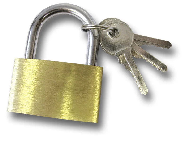 BRASS PADLOCK WITH 3 KEYS
