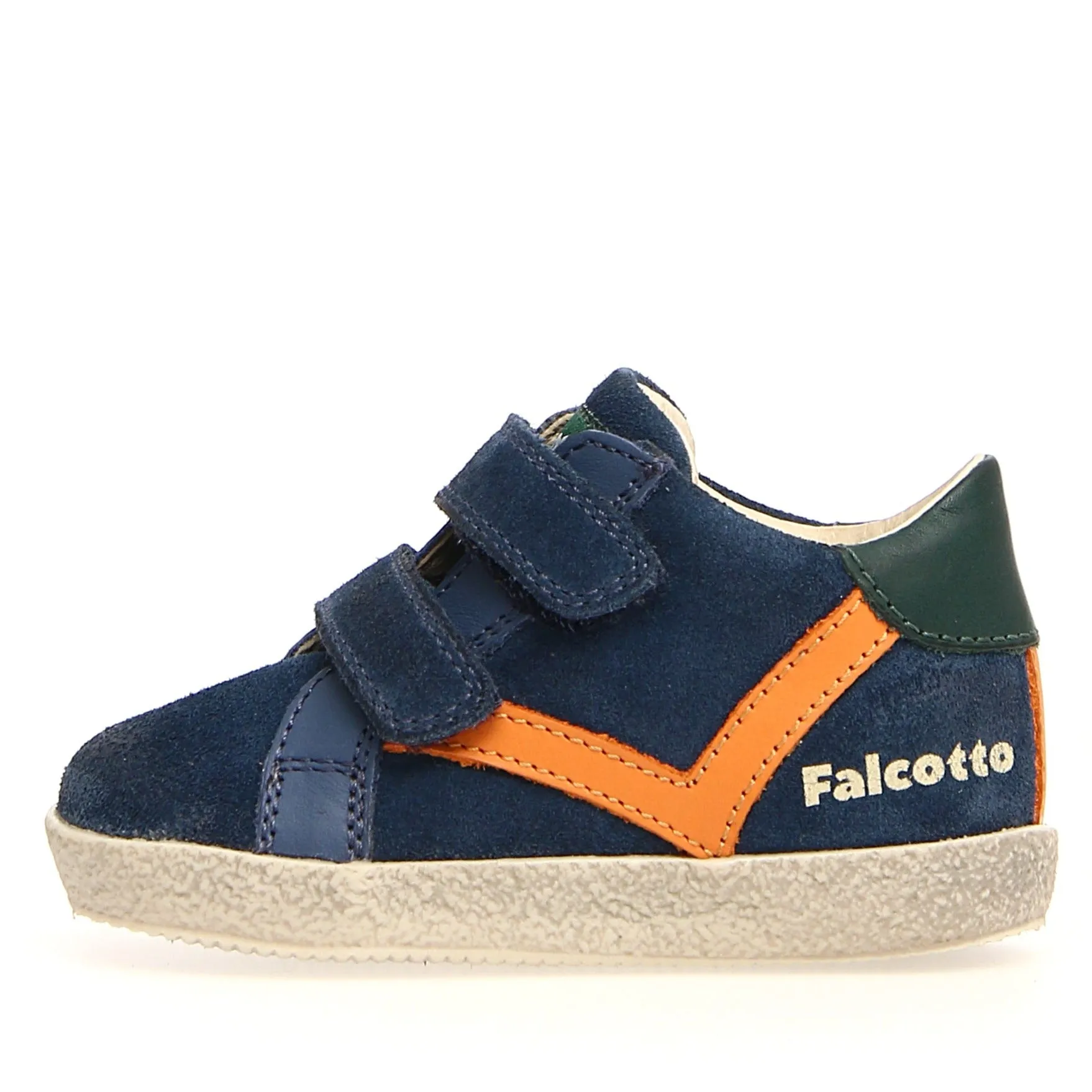 Falcotto Boy's Panki Sneakers, Indigo/Orange