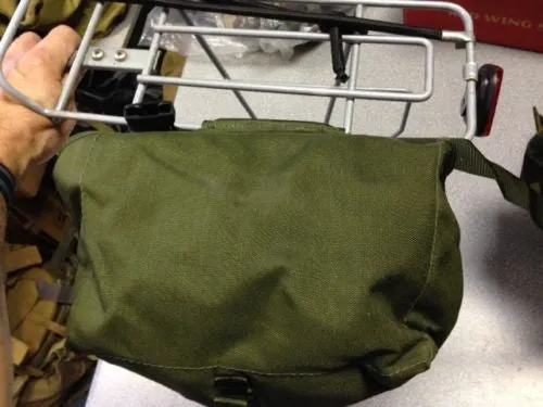 GREEN CORDURA MOTORCYCLE PANNIERS