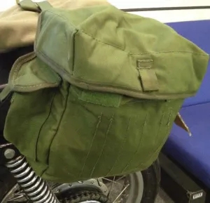 GREEN CORDURA MOTORCYCLE PANNIERS