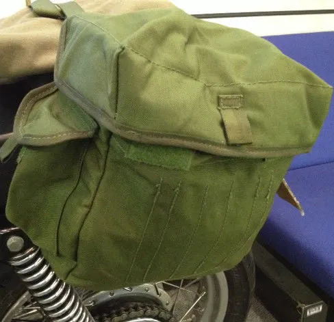 GREEN CORDURA MOTORCYCLE PANNIERS