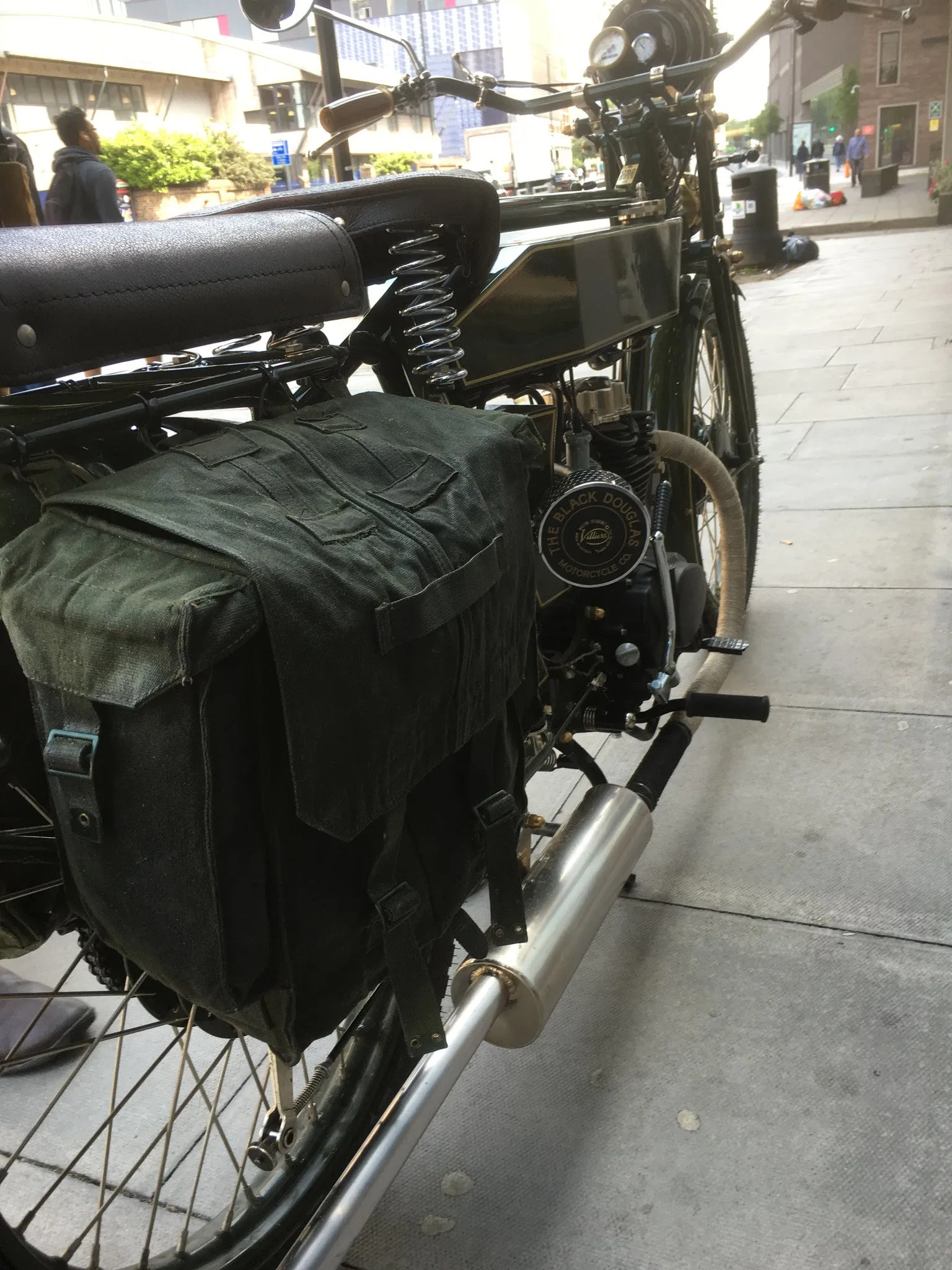 GREEN MOTORCYCLE PANNIERS