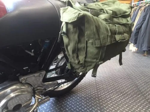 GREEN MOTORCYCLE PANNIERS