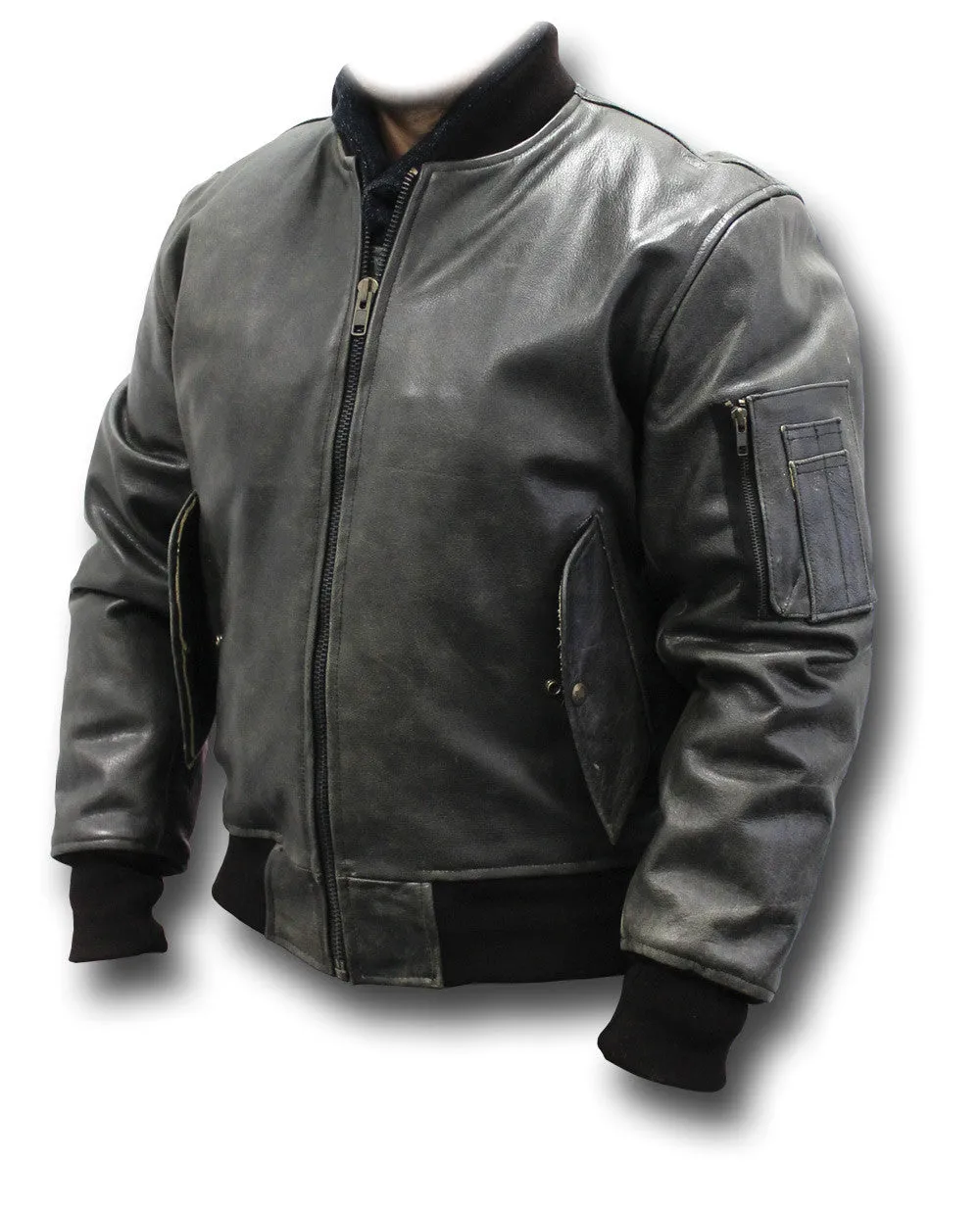 GTH MA1 VINTAGE LEATHER JACKET