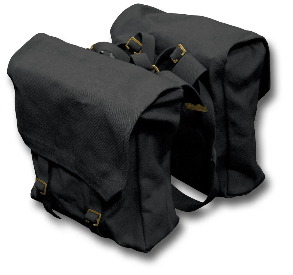 KHAKI WWII STYLE LARGE MOTORCYCLE PANNIERS