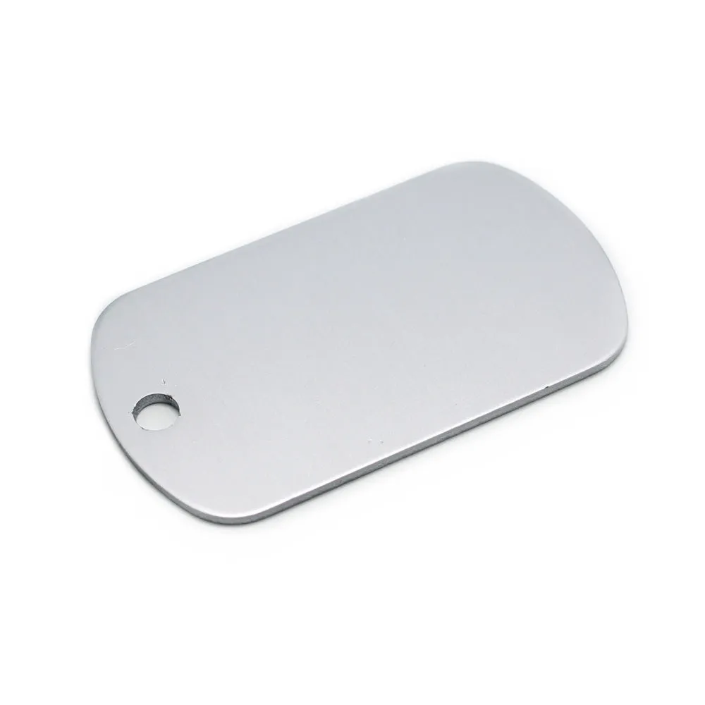 METAL DOG TAGS WITH LASER ENGRAVING, PAIR