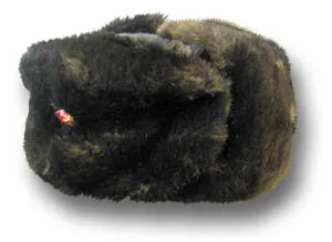 RUSSIAN SYNTHETIC FUR HAT BLACK