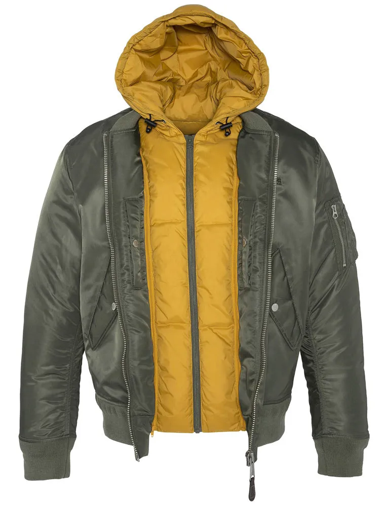 SCHOTT MA1 JACKET MA20RS WITH REMOVEABLE HOOD