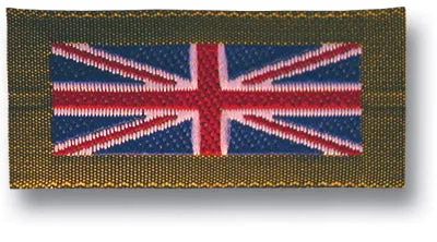UNION JACK BADGE GREEN BORDER