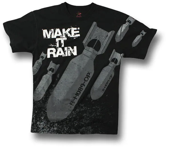 US T-SHIRT MAKE IT RAIN, BLACK