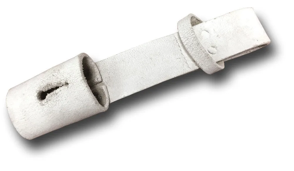 WHITE BUFF LEATH. BAYONET FROG