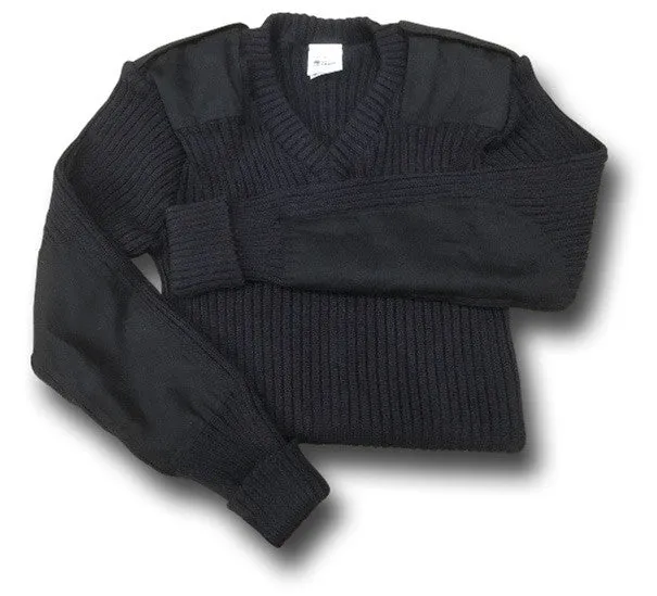 WOOLLY PULLY V-NECK BLACK