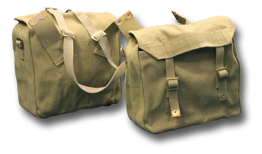 WWII STYLE MOTORCYCLE PANNIERS - MEDIUM